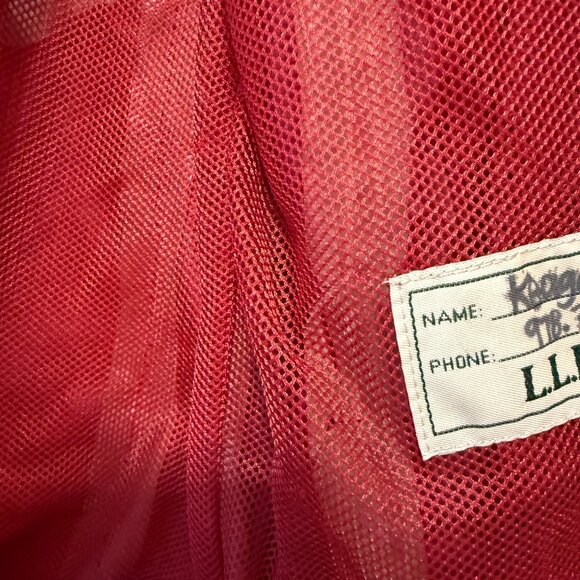 Vintage L.L.Bean Kids Red Nylon Windbreaker Jacket Size 5-6 - Picture 6 of 8